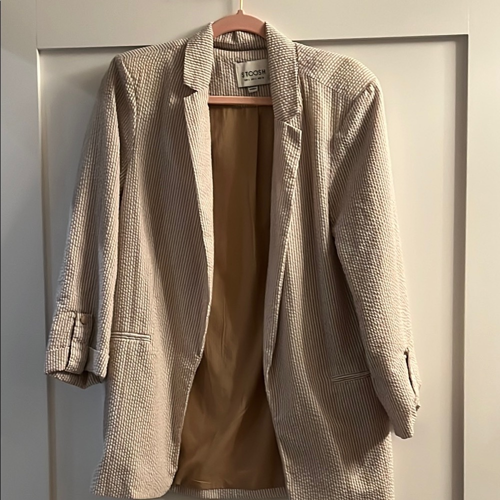 Stoosh Tan Tailored Blazer Relaxed Fit